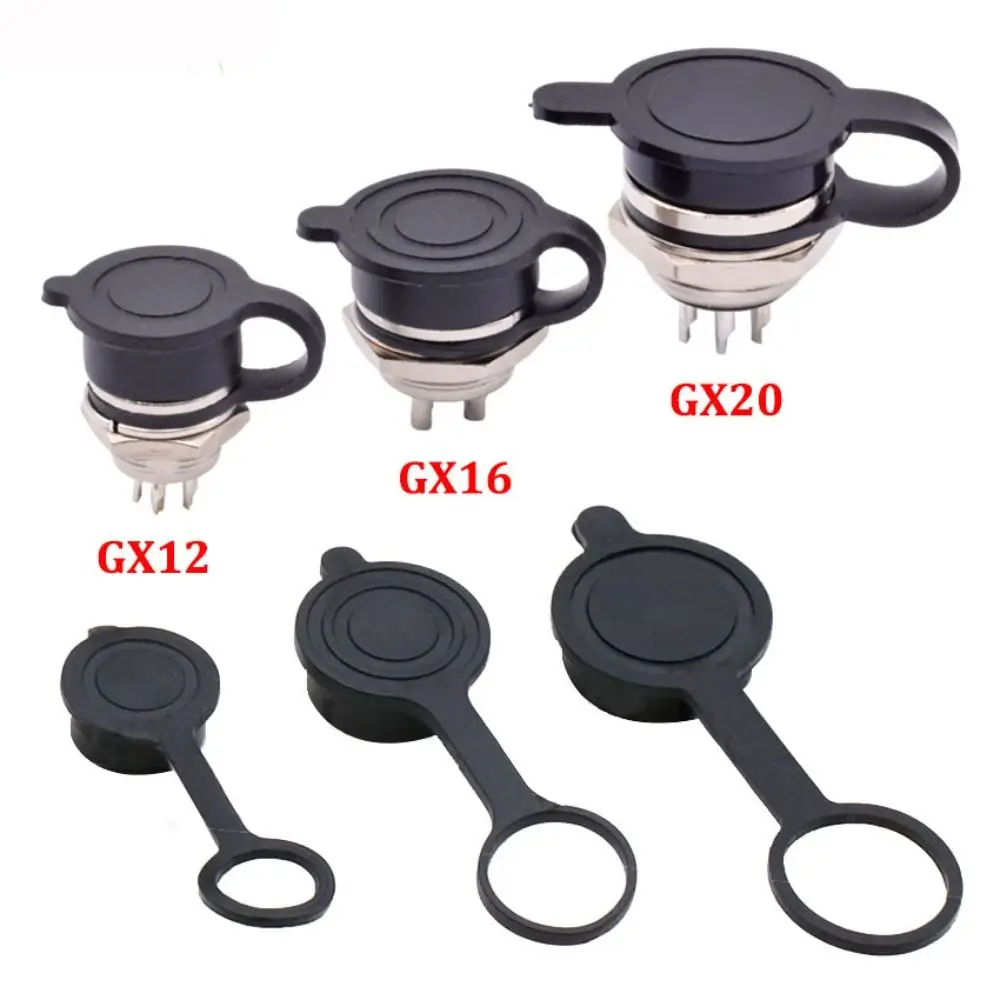 GX12 GX16 GX20 GX12 GX16 GX20 Dust Cap Waterproof Rubber Aviation Circular Plug Socket Cover Leakage Prevention Lightweight