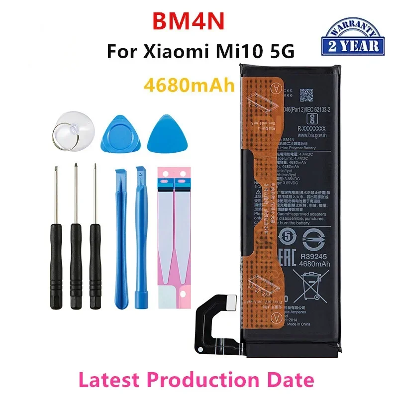 

Brand New BM4N 4680mAh Battery For Xiaomi Mi 10 5G BM4N High Quality Phone Replacement Batteries+Tools