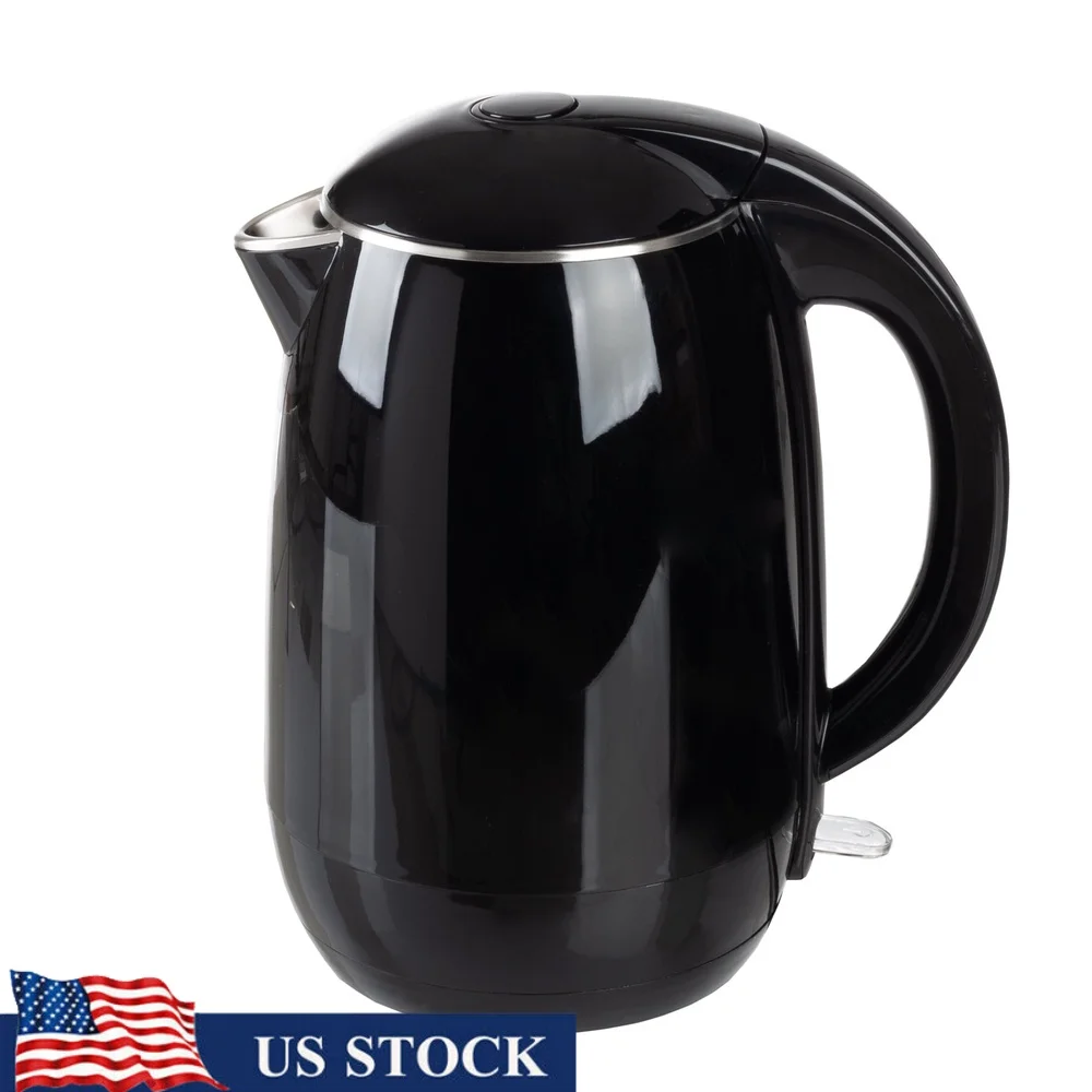 Электрический чайник с автоматическим отключением, быстрая кипячение, 1,8 л, нагреватель горячей воды, прочный чайник из нержавеющей стали, идеальный подарок, любители кофе, чая