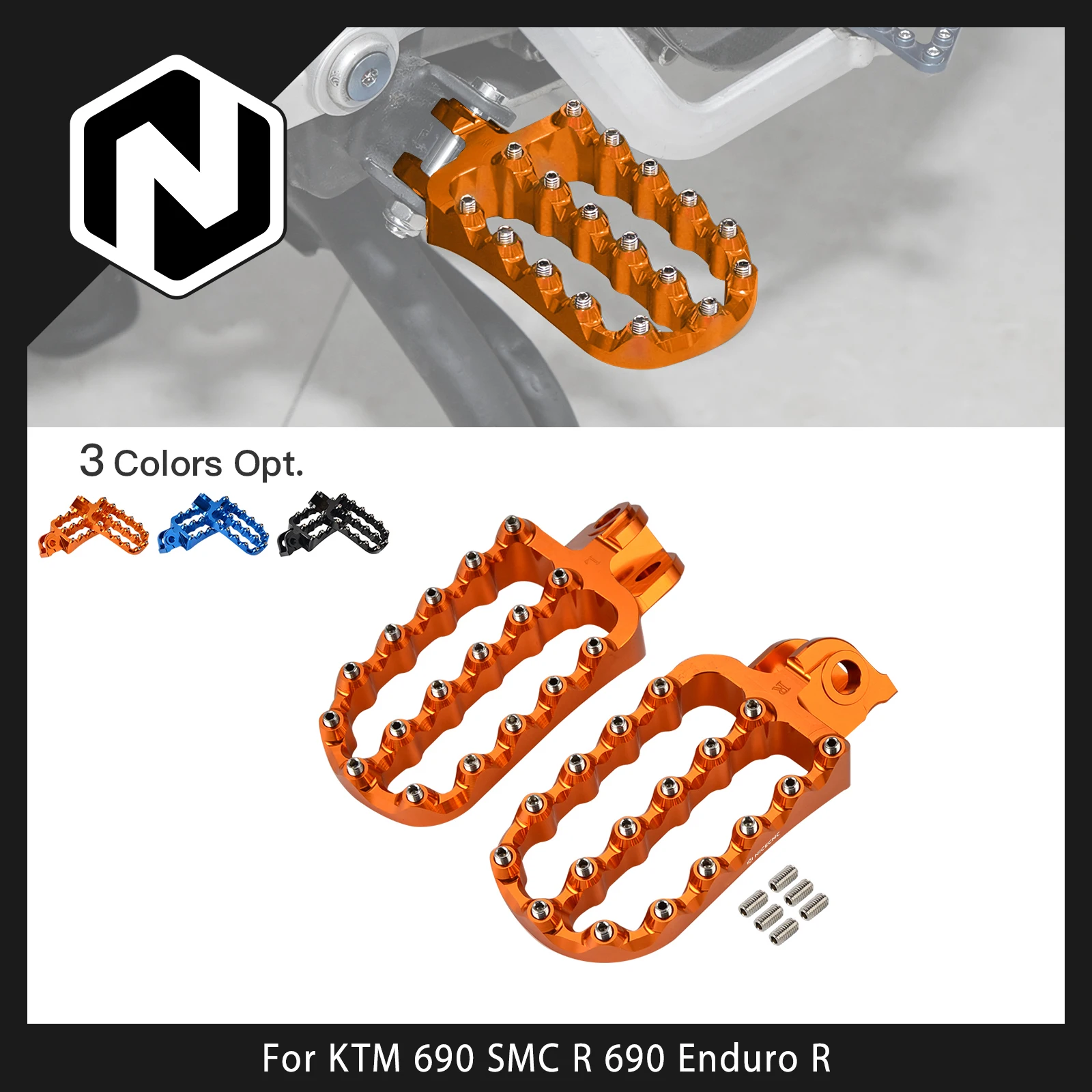 

Motorcycle Footpegs FootRest For KTM 690 Enduro/R 2008-2025 690 SMC R 2019-2025 790/890 ADVENTURE/R 1290 Super Adventure/R/S/T