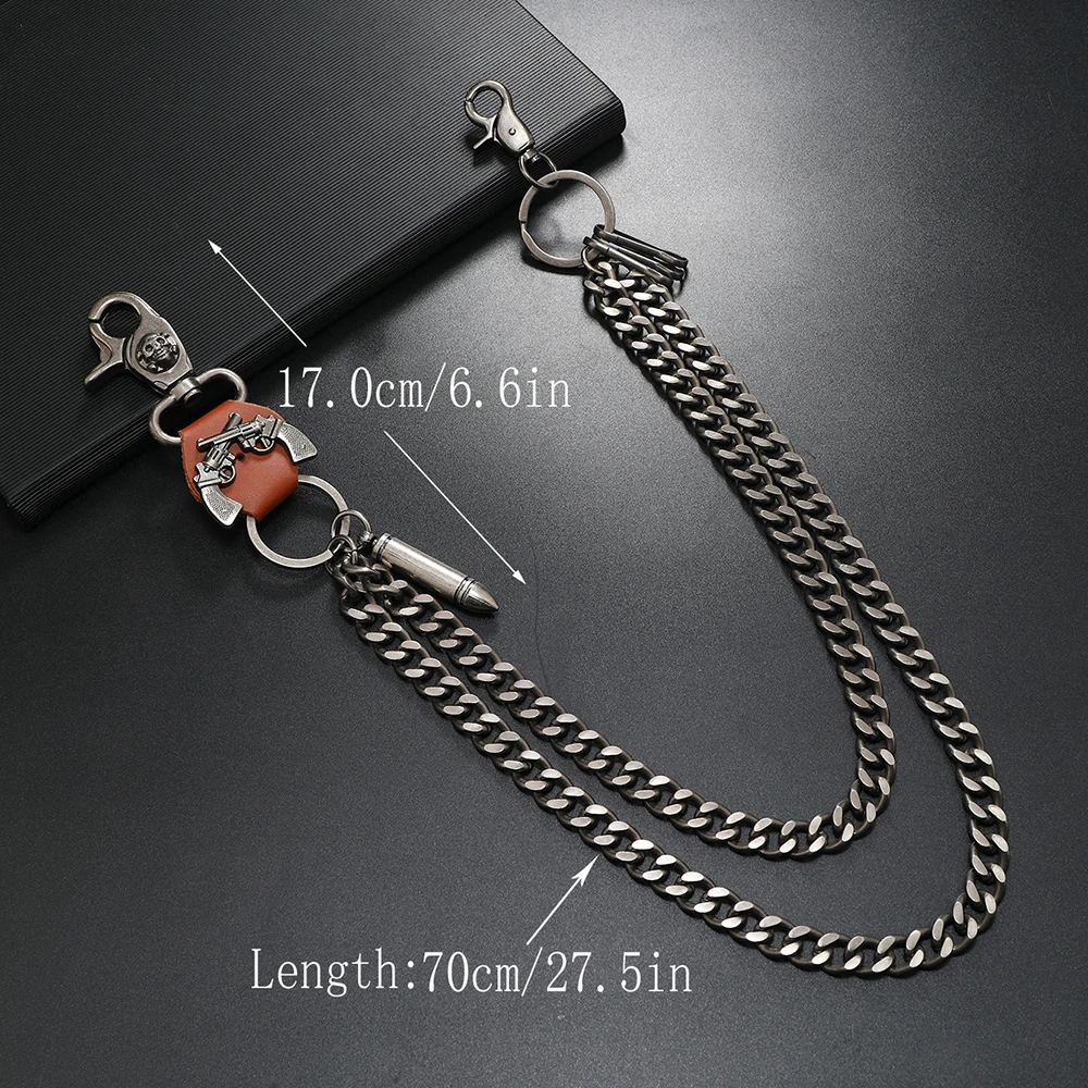 1 piece Hip-hop Jewelry Keychain personality pants chain Men\'s Accessories