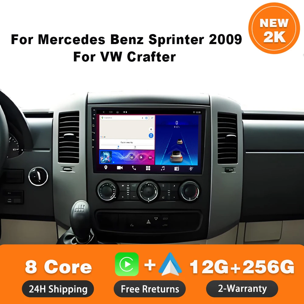 

Car Radio Android 14 For Mercedes Benz Sprinter 2009 For VW Crafter Multimedia Player Navigation GPS 4G Carplay 2din autoradio