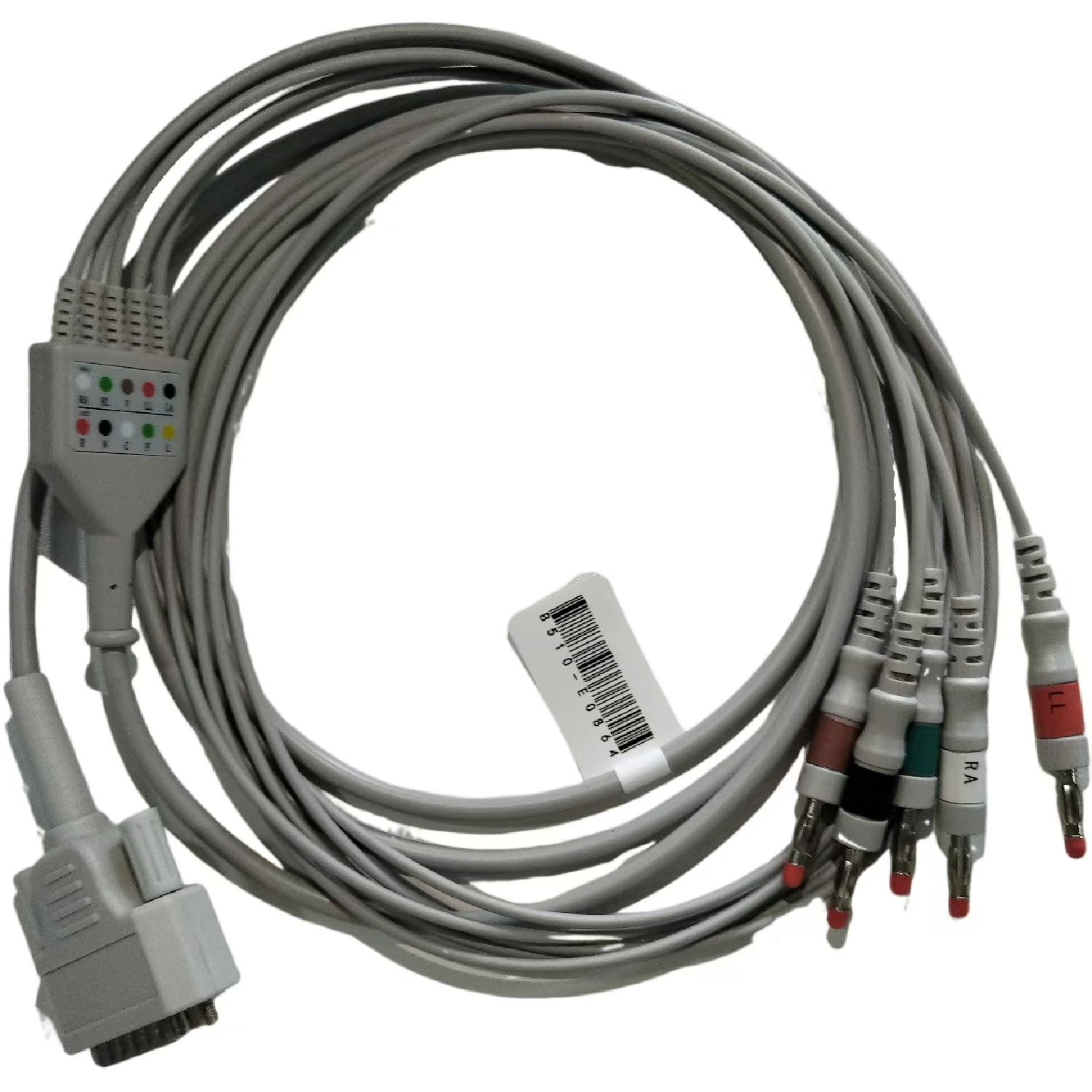 Veterinary ECG Cable with 5 Leads 3 Leads Snap Clip Banana 4.0 for Edan Biolight Biocare Comen Patient Monitor