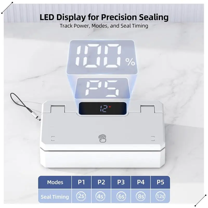 Mini Bag Sealer And Cutter, Handheld Bag Sealer Heat Seal-Rechargeable Chip Bag Sealer- For Chip Bags, Snack Bags