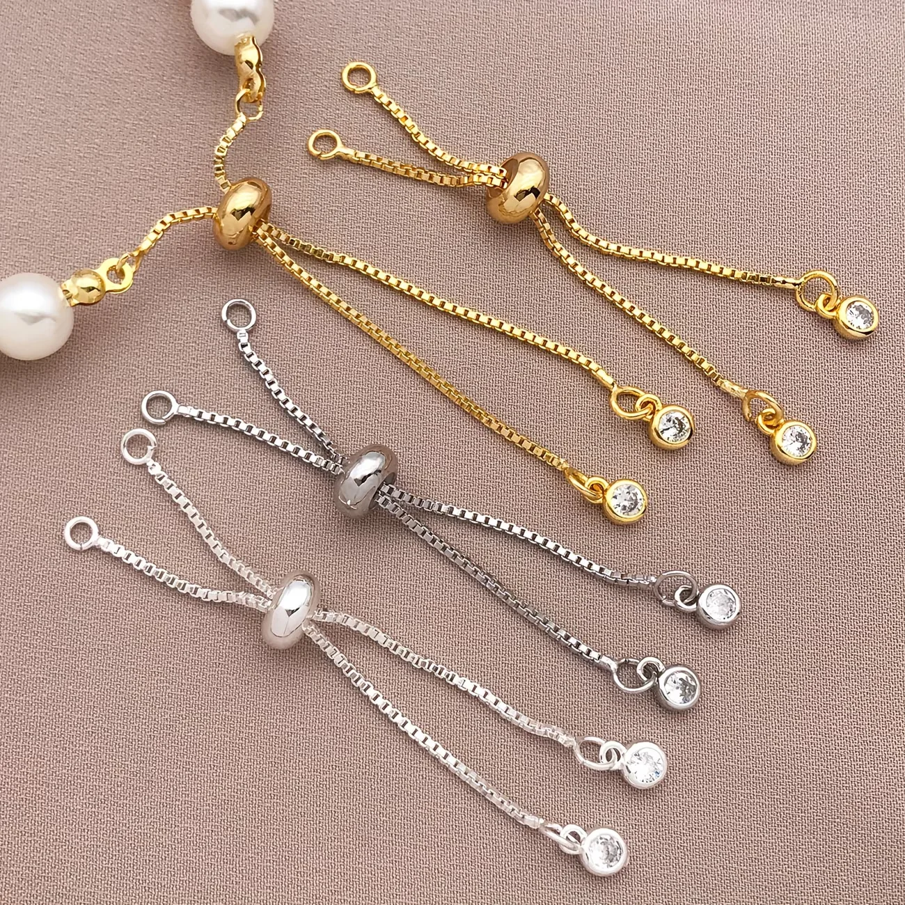 

Adjustable Jewelry Extender Chains, Multi-Purpose Extension Links for Necklaces, Bracelets & Anklets, Perfect for Lengthening