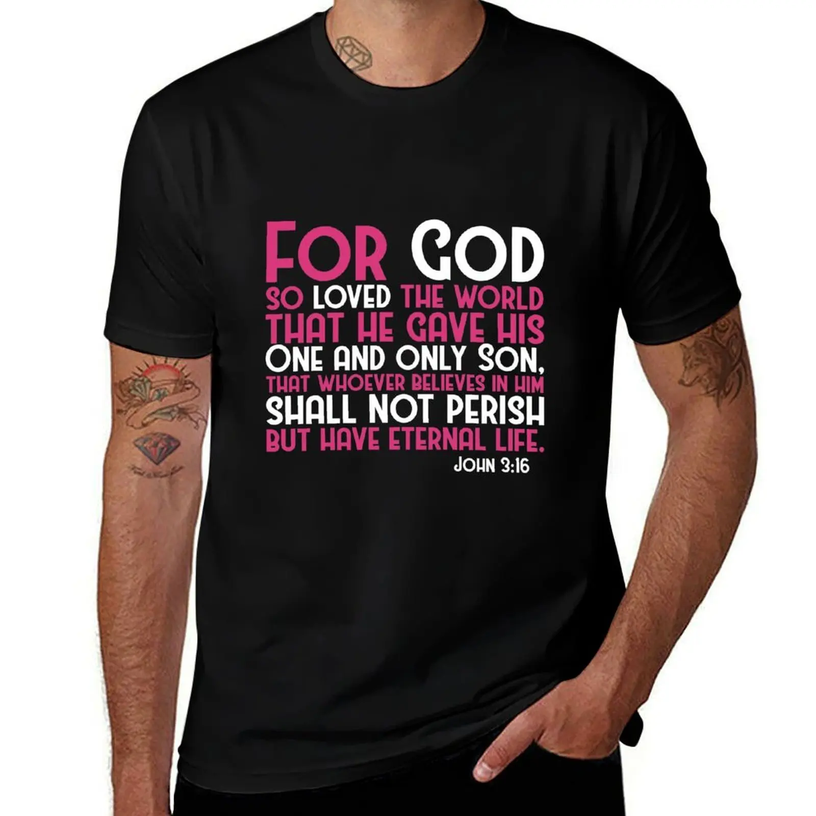 

For God So Loved the World T-Shirt anime clothes korean fashion luxury t-shirt mens workout shirts