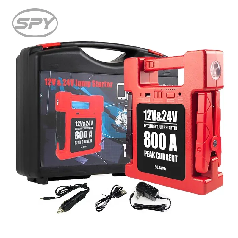 2023 SPY 12V/24V Newest Safety Multi-function Switch 28000mAh Heavy Duty Truck Jump Starter