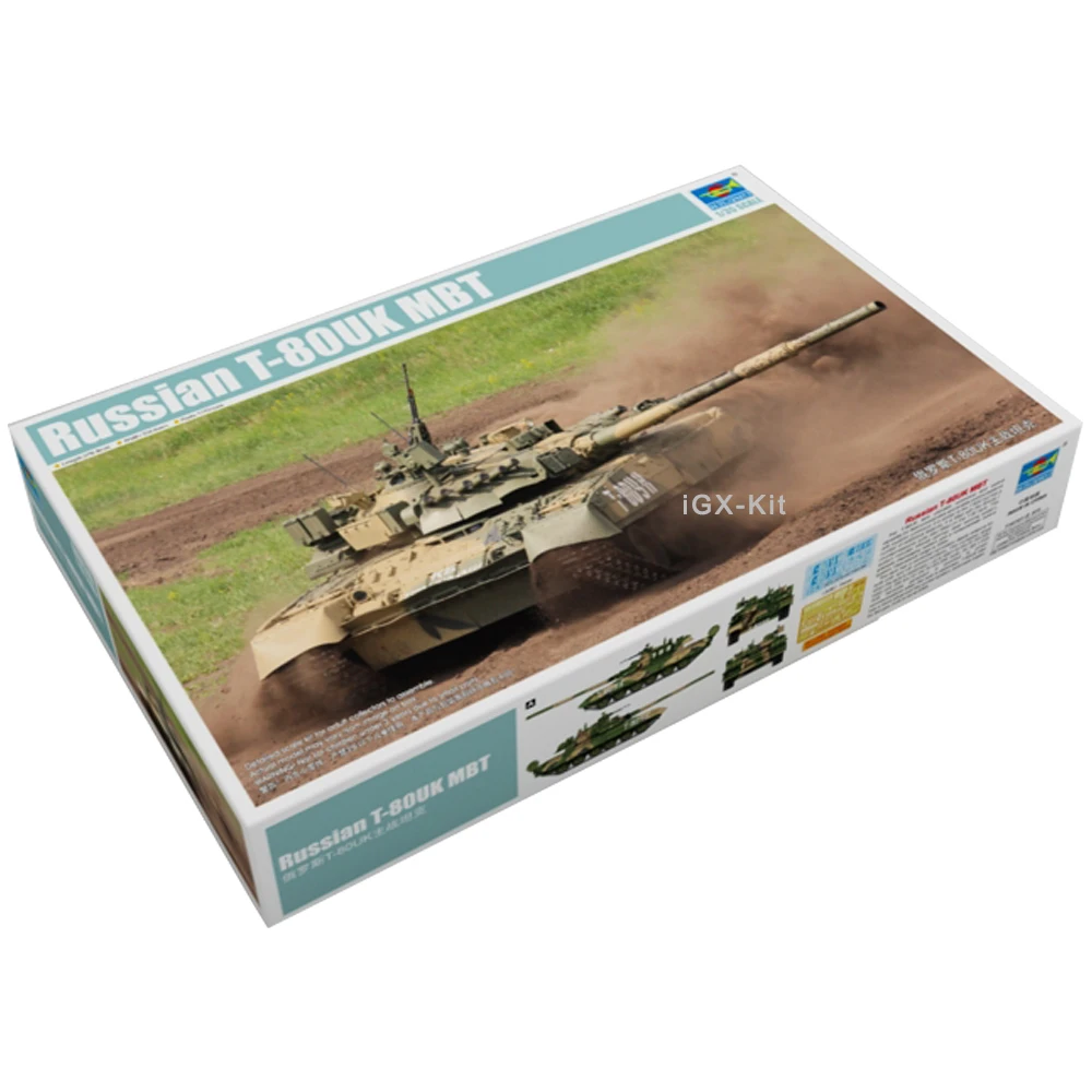 Trumpeter 09578 1/35 Russian T80 T-80UK Main Battle Tank MBT Military Assembly Plastic Gift Toy Model Building Kit