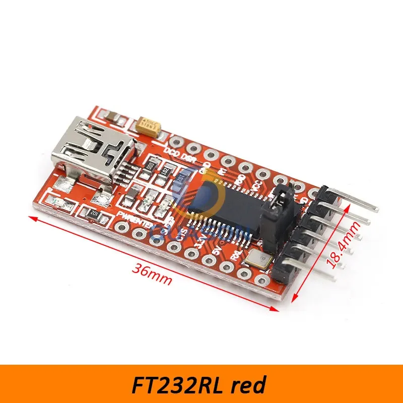 FT232BL FT232RL لوحة القطع الأساسية FTDI FT232 USB إلى TTL 5 فولت 3.3 فولت مصحح تحميل كابل إلى وحدة مهايئ مسلسل لاردوينو