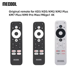 Original MECOOL KD5/KM2 Plus/KM7 Plus Voice Remote Control Replacement BT Wireless For Google Netflix CertifiedAndroid TV Box