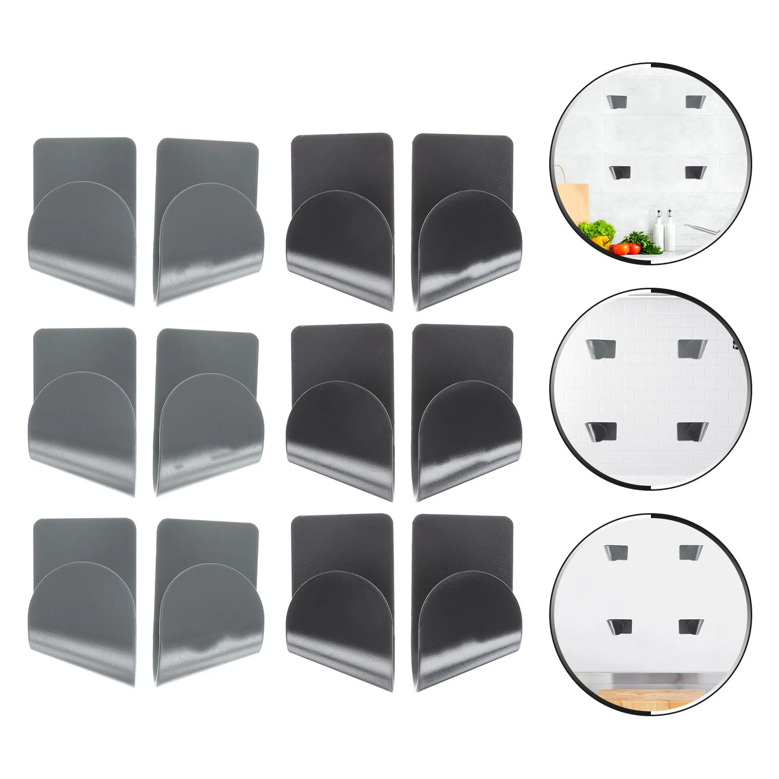 

6Pairs Pot Cover Rack Holder Wall Mount Kitchen Lid Storage Rack Heavy Duty Metal Organizer for Pan Covers Cutting Boards