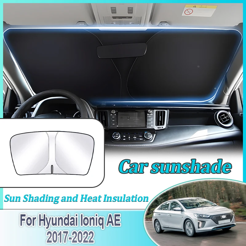 

Front Windshield Sunshade For Hyundai Ioniq AE 2017 2018~2022 Car Sun Protection Steel Ring Anti-UV Heat insulation Accessories