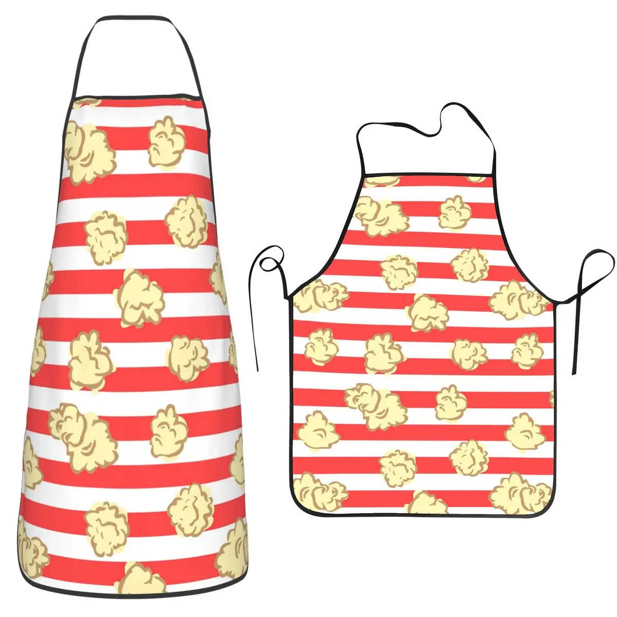 

Красный и белый полосатый фартук с попкорном, стол для приготовления пищи, водонепроницаемый нагрудник, кухонный сарафан для уборки для женщин и мужчин, садоводство