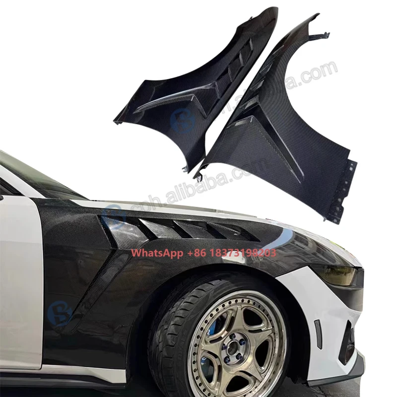 

BENSNEES Car Accessories Car Front Side Vent Carbon Fiber Fender for Mustang 2024 Fenders Carbon