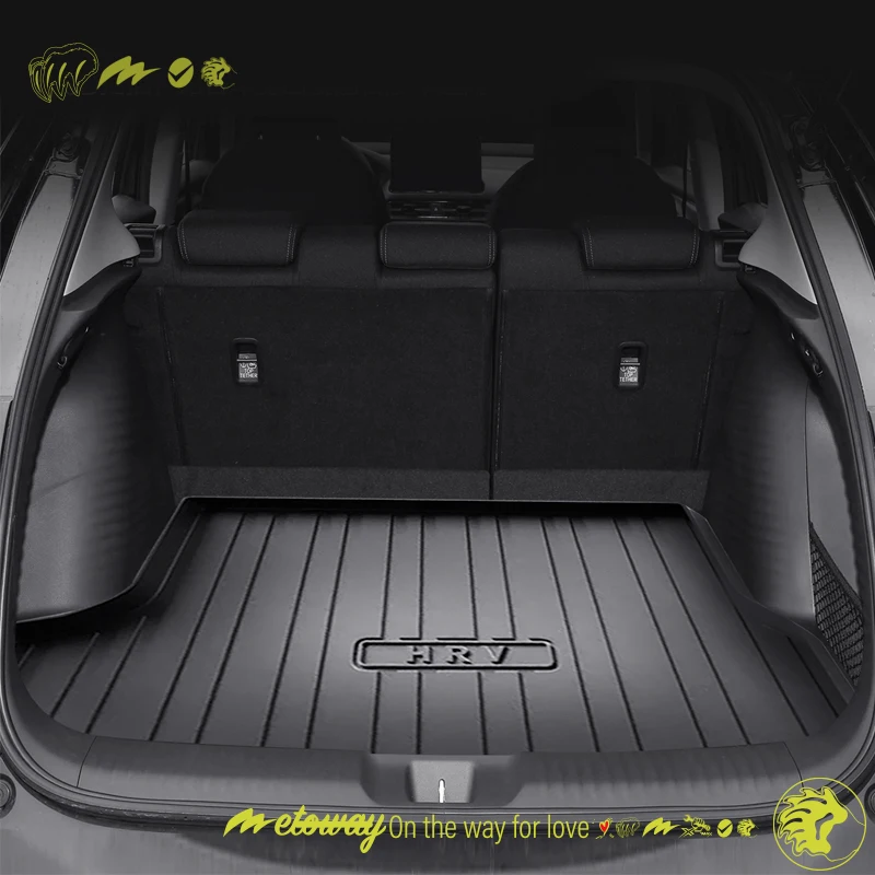 For Honda HR-V 2023-2024 Custom Fit Car Trunk Mat All Season Black Cargo Mat 3D Shaped Laser Measured Trunk Liners