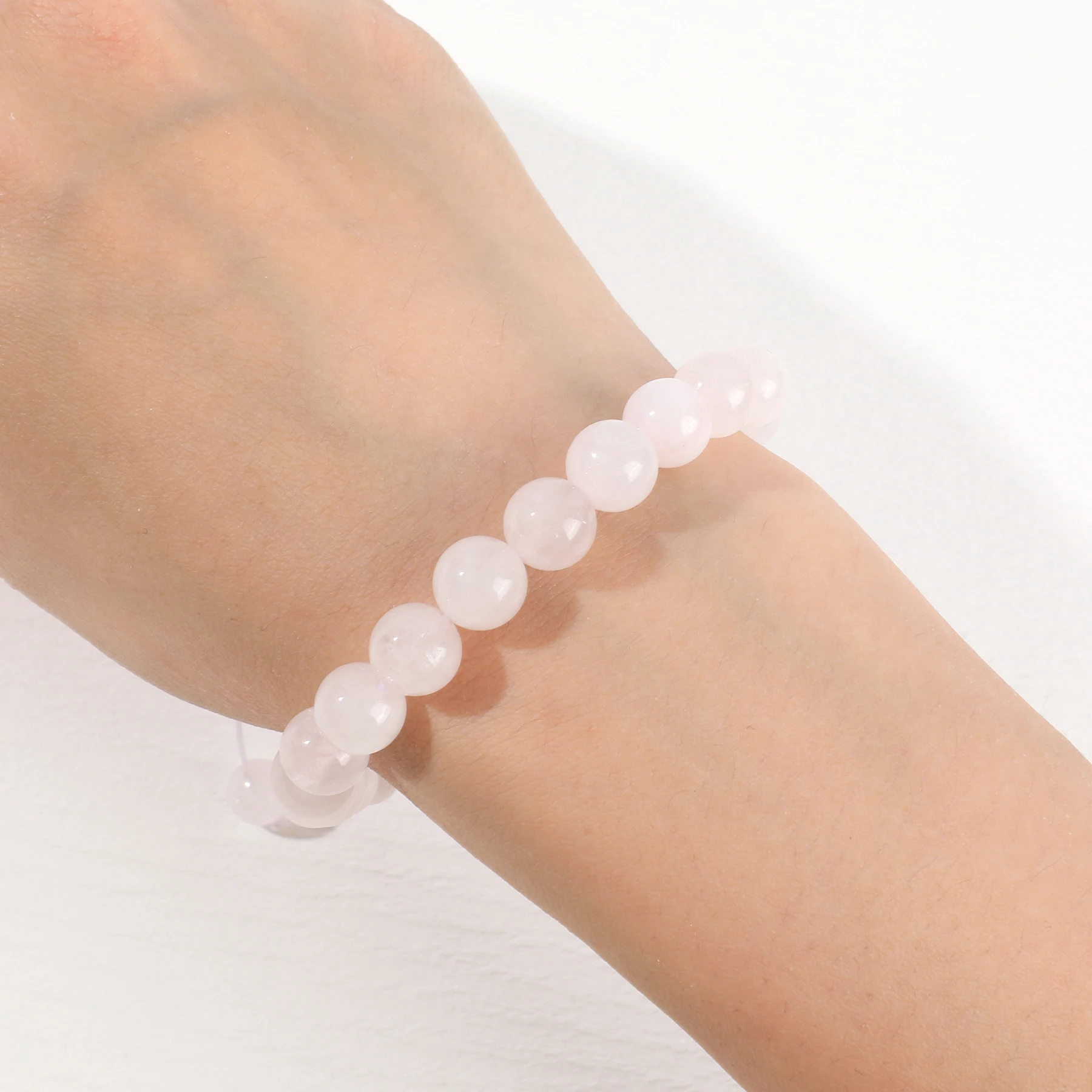 IDEAJOY Pink Natural Stone Bracelets For Women Fashion Jewelry for Ladies Girls Gifts Trendy Beaded Adjustable Bracelet Women