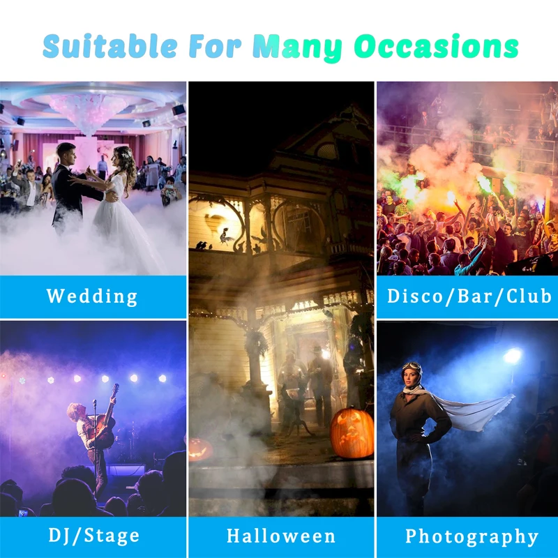 LED 1500W Fog Machine With 2 Sets Of Controllers For DJ Halloween Party Wedding Christmas Club High Output Stage Smoke Machine