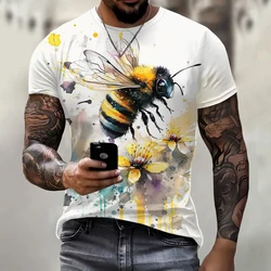 Funny 3D Animal Print Men's T Shirt Street Trend Harajuku Clothing Casual O-neck Short Sleeve Tee Summer Fashion Breathable Tops