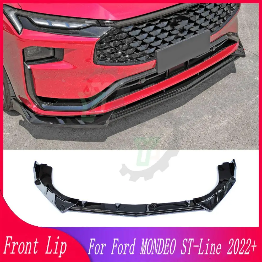 Car Accessories Front Bumper Lip Spoiler Splitter Diffuser Detachable Body Kit Cover Guard For Ford MONDEO ST-Line 2022+