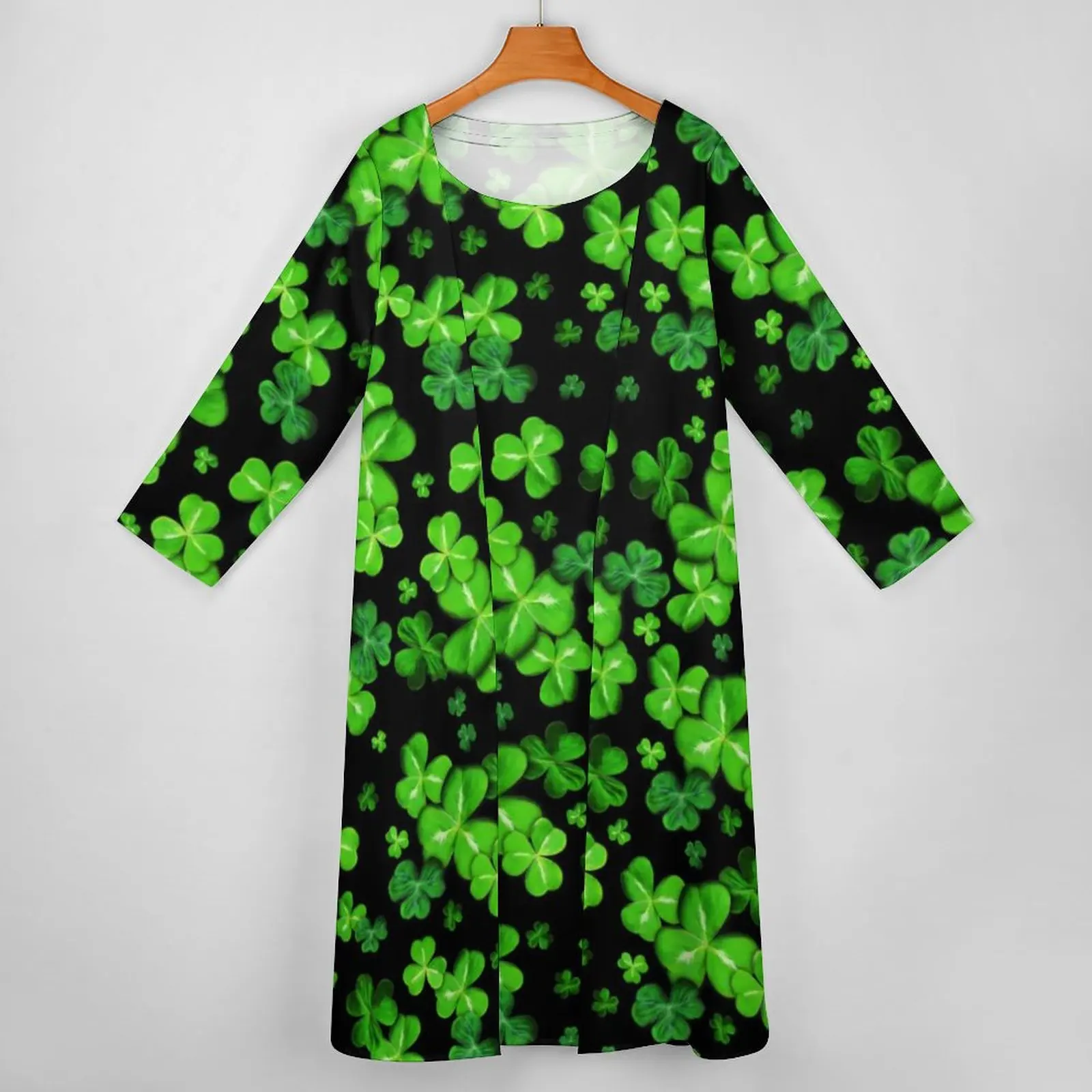 St Patrick's Day Dress Patrick Irish Lucky Shamrocks Night Club Maxi Dress Custom Boho Beach Long Dresses Oversized Vestidos