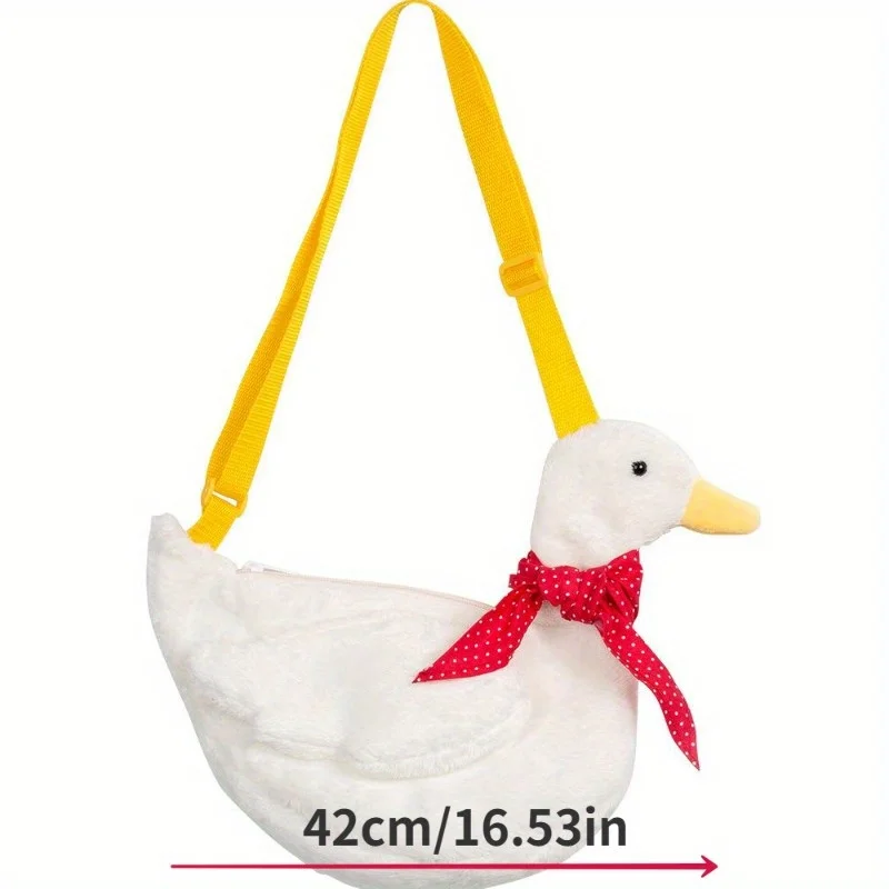 1 Pc Cute Simulation Duck Shoulder Bag Crossbody Plush Big Goose Backpack Purses and Handbags Crossbody Bags for Women