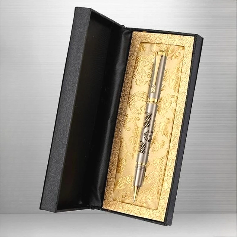 

WINGSUNG Unique Designer Hollow Mesh Fountain Pens 0.38EF 1.5 Tip Pens for Writing Classic Gift Box Writers Office Stationery