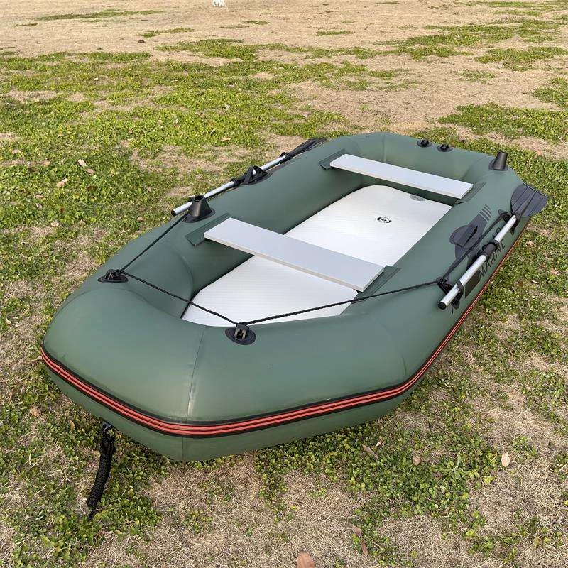 Solar Marine 7.5ft 3 Persons Inflatable Fishing Kayak 0.7MM PVC Rowing Boats Thicken Portable Canoe Dinghy Rafts with Paddles