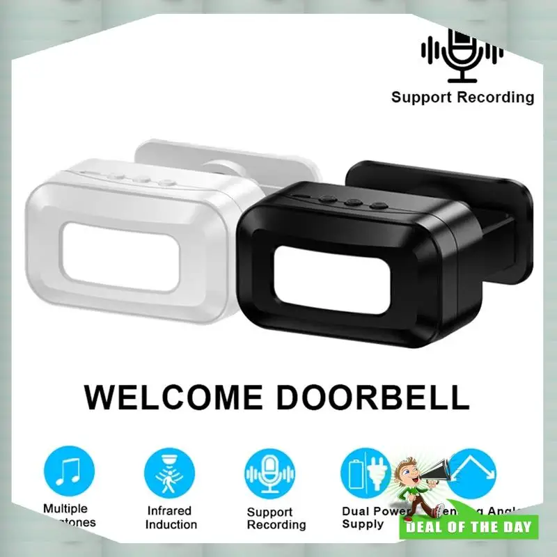 24-Hour Delivery Rechargeable Smart Welcome Doorbell Welcome Sensor Wireless Welcome Doorbell Voice Reminder For Store Entrance