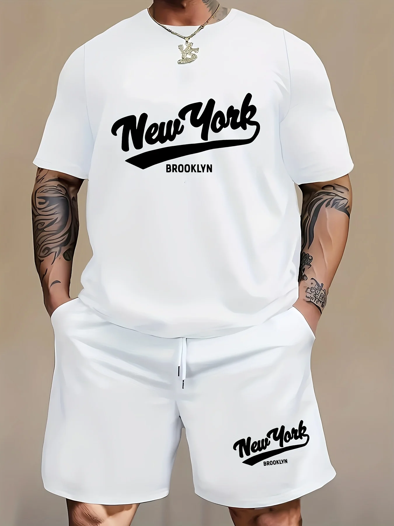 

The new men's set for summer 2025 is casual comfortable simple with 3D letter printing breathable and lightweight