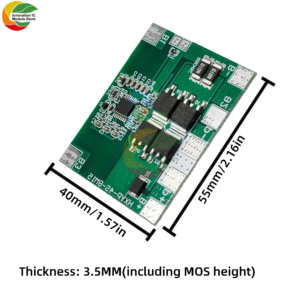 4S 14A 12.8V 18650 Lithium Iron Phosphate Protection Board LiFePO4 4S BMS Balancing Charging Circuit PCM 3PCS