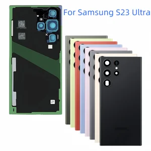 Bilashmart Samsung Galaxy S23 Ultra SM S918B/DS SM S918U SM S918U1 SM S918W Housing Middle Frame+Battery Back Cover With Camera Lens