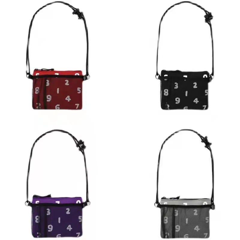 Japan New Sousou Digital Canvas Simple Cute One Shoulder Shoulder Multi-pockets All-Match Mobile Phone Bag Coin Purse