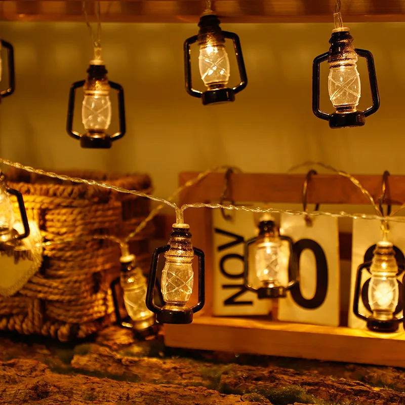 1 ~ 2 قطعة LED الشمسية سلسلة ضوء في الهواء الطلق مقاوم للماء عيد الميلاد الديكور 30 المصابيح الرجعية التخييم خيمة جارلاند حديقة مصباح الجنية الطرف