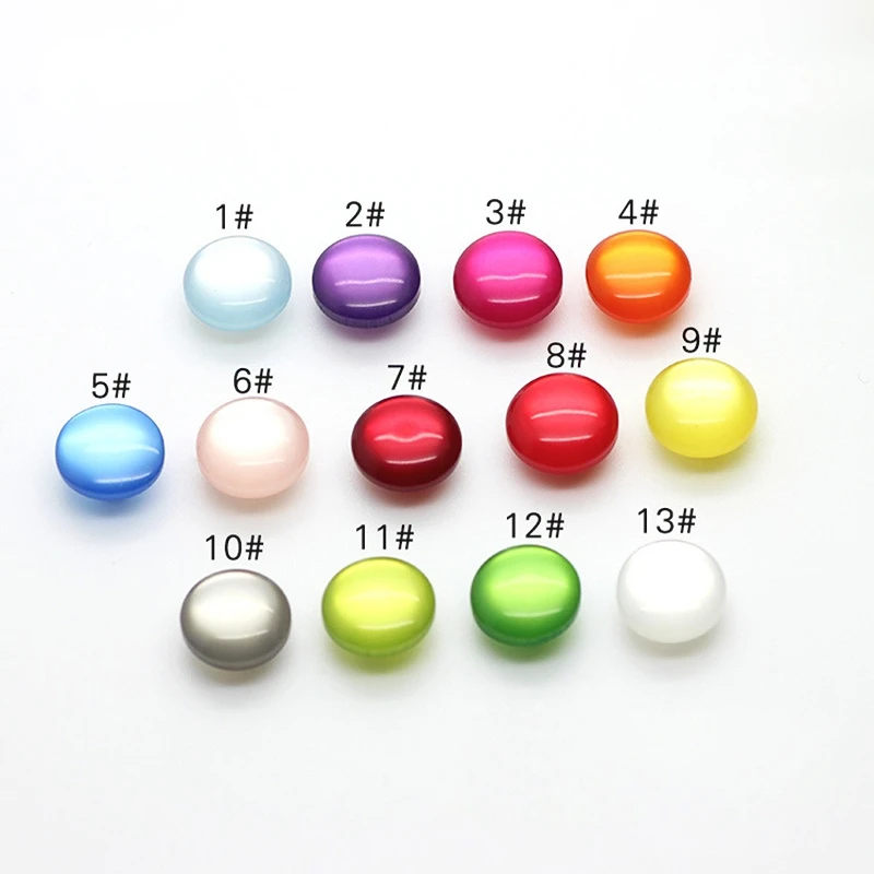 11mm Acrylic Buttons Scrapbook Candy Color Decorate resin accessories buttons for clothing sewing supplies pearl buttons