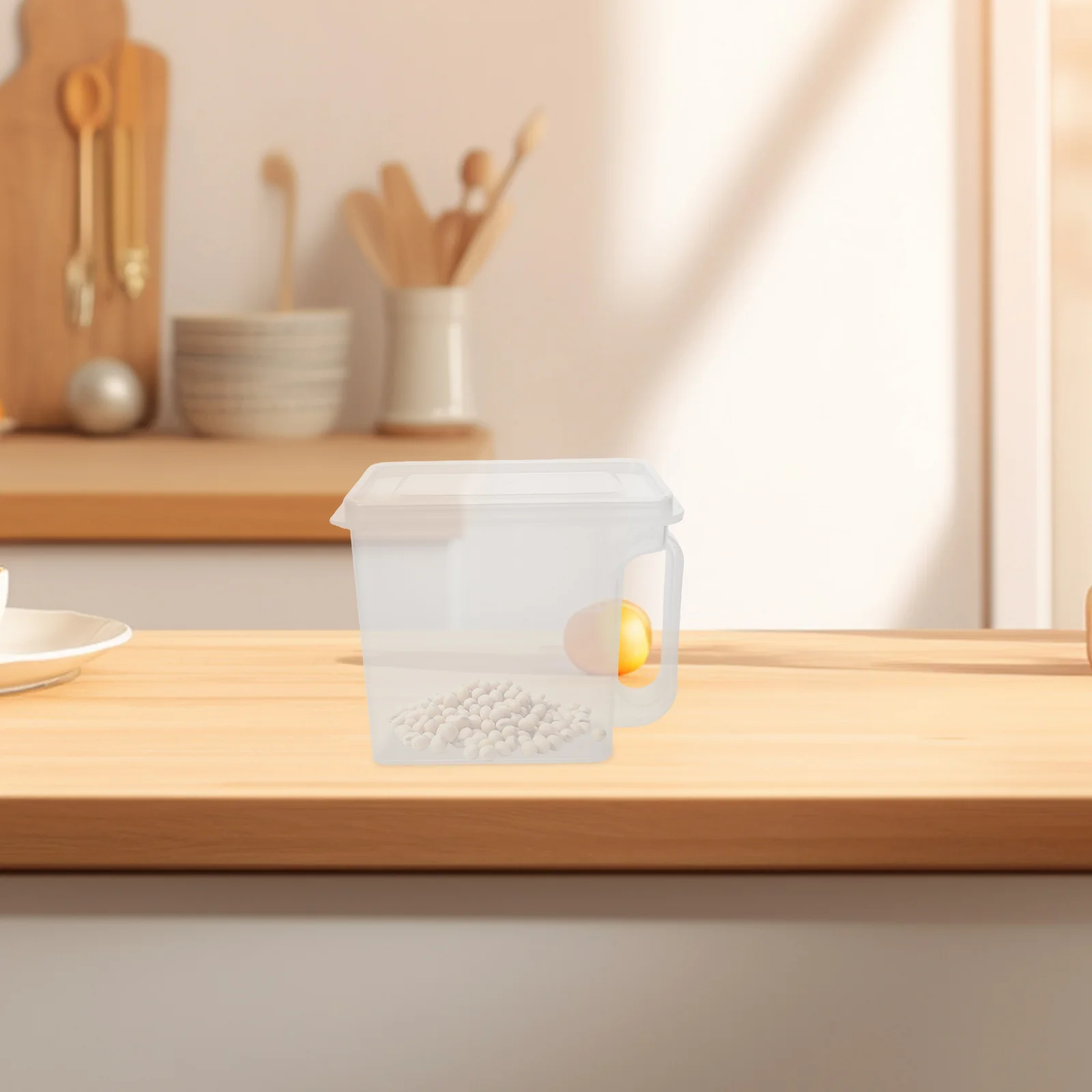 

2pcs Transparent Storage Box Clear Plastic Food Containers With Lids For Kitchen Pantry Airtight Grain Container For Rice