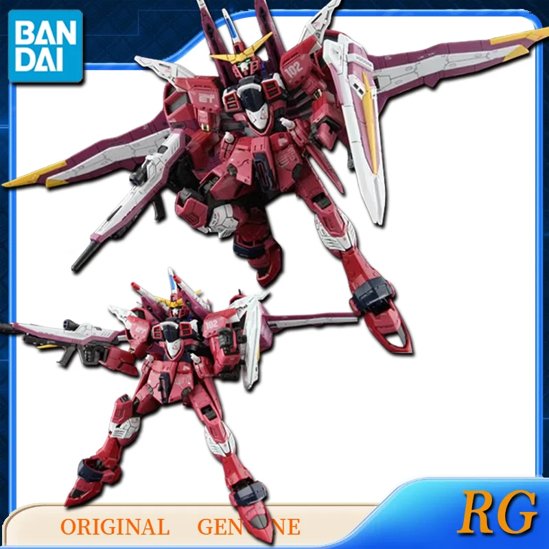 Bandai Original Genuine RG JUSTICE GUNDAM Anime Action Figures Toys for Boys Girls Kids Gift Collectible Model Ornaments