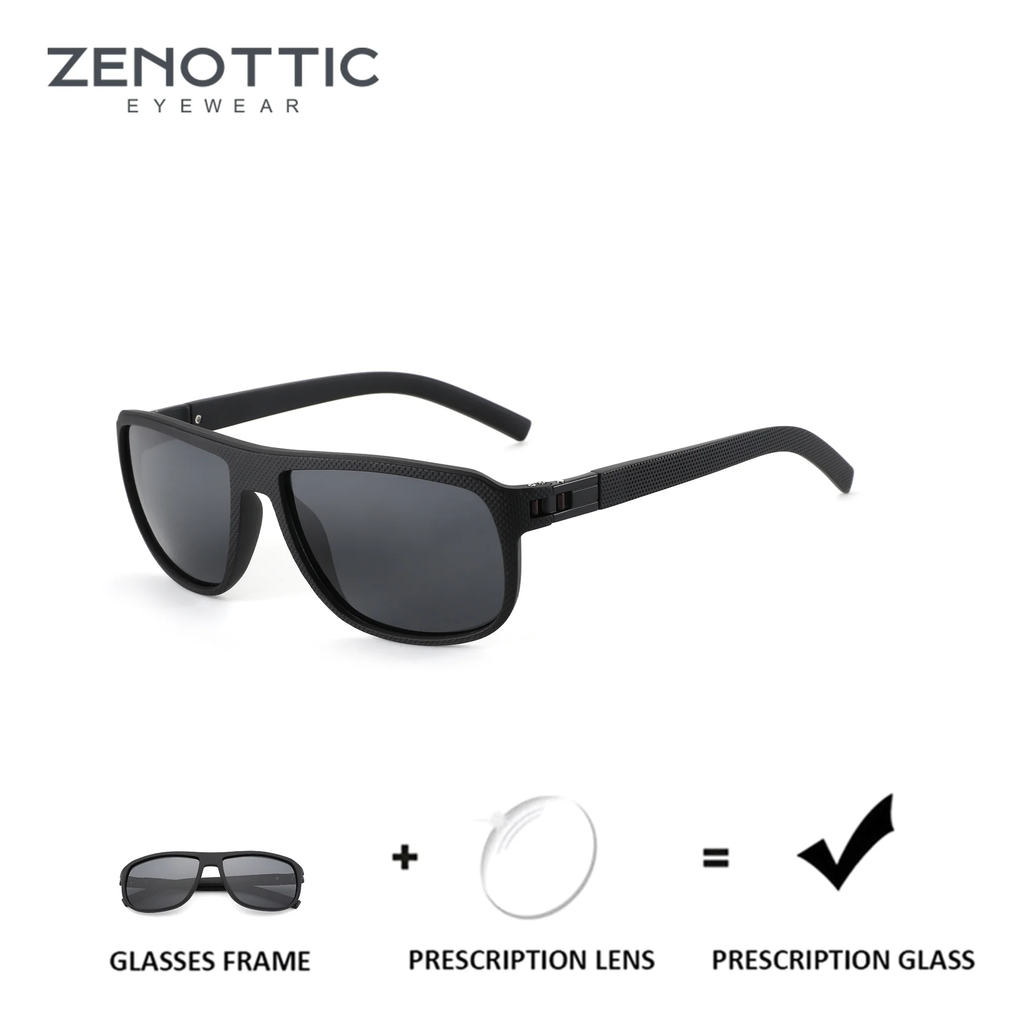 Men Shoes Zegna - ZENOTTIC(L Size)Sport Square TR90 Polarized Sunglasses