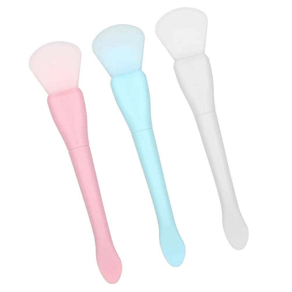 

3pcs Facial Mask Brush Silicone Makeup Applicators Spatula Beauty Tools Mud Mask Application Removal Reusable Easy Clean