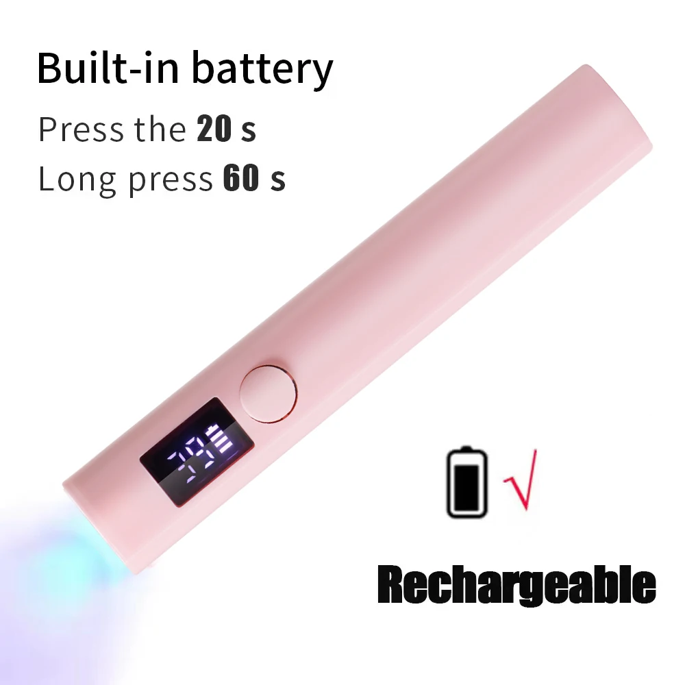 LULAA-يده مصباح مسمار صغير لجميع هلام البولندية ، آلة مجفف الأظافر ، الأشعة فوق البنفسجية LED ، أدوات الفن مانيكير