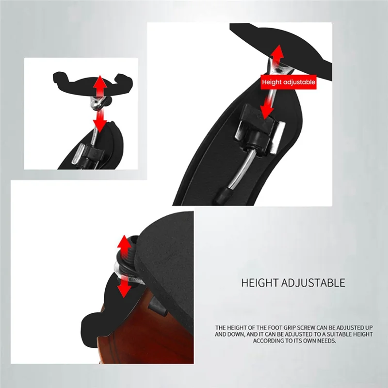 

AEB0-подставка для скрипки, регулируемая пластиковая подставка для скрипки для скрипки 4/4-3/4 с нескользящими ножками и подкладкой на плечи