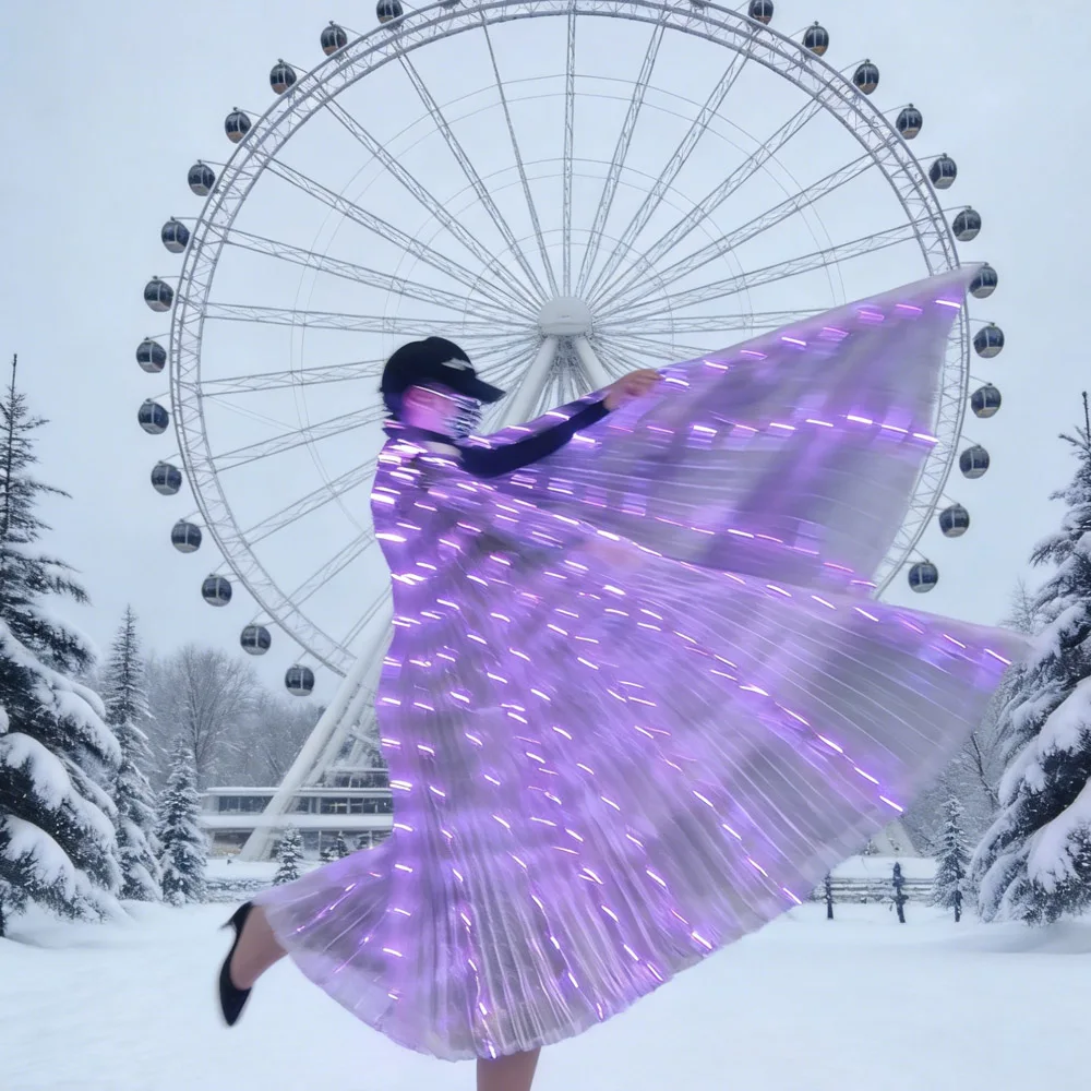 

A purple, glowing cape, surrounded by swirling, devouring, and blooming starry purple clouds (batteries not included in shipment