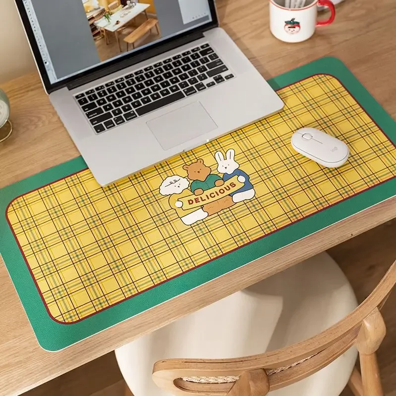 Original retro cartoon oversized computer mouse pad office desk pad waterproof and oil-proof student notebook desk pad