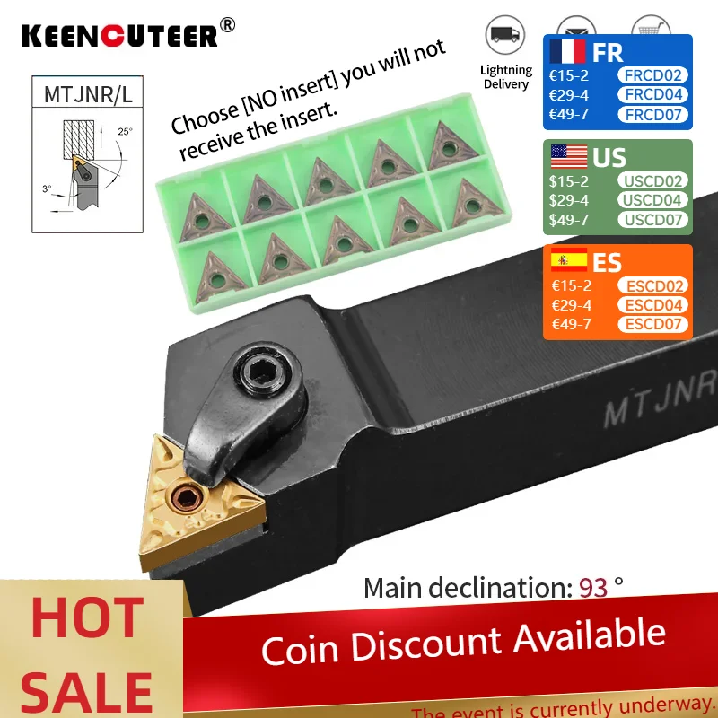 

1 шт. MTJNR2020 MTJNR 1616 MTJNR2525 Внешний держатель для токарного инструмента токарный станок металлу TNMG Карбидные вставки Набор режущих инструментов для токарных станков