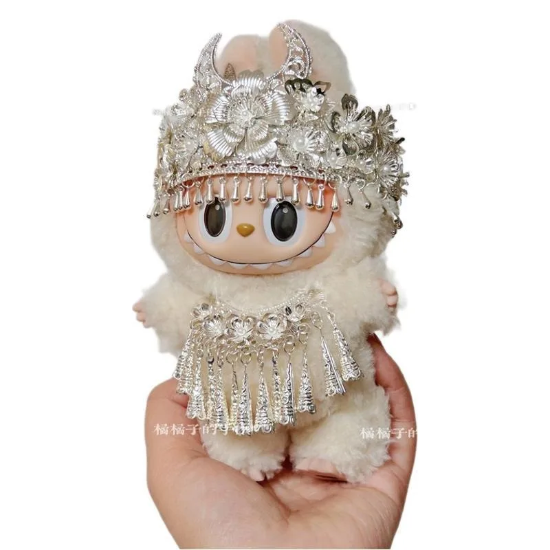 Para ropa de bebé Labubu Miao, accesorios de ropa de bebé, ropa para sentarse de segunda generación, POP MART, periférico de caja ciega