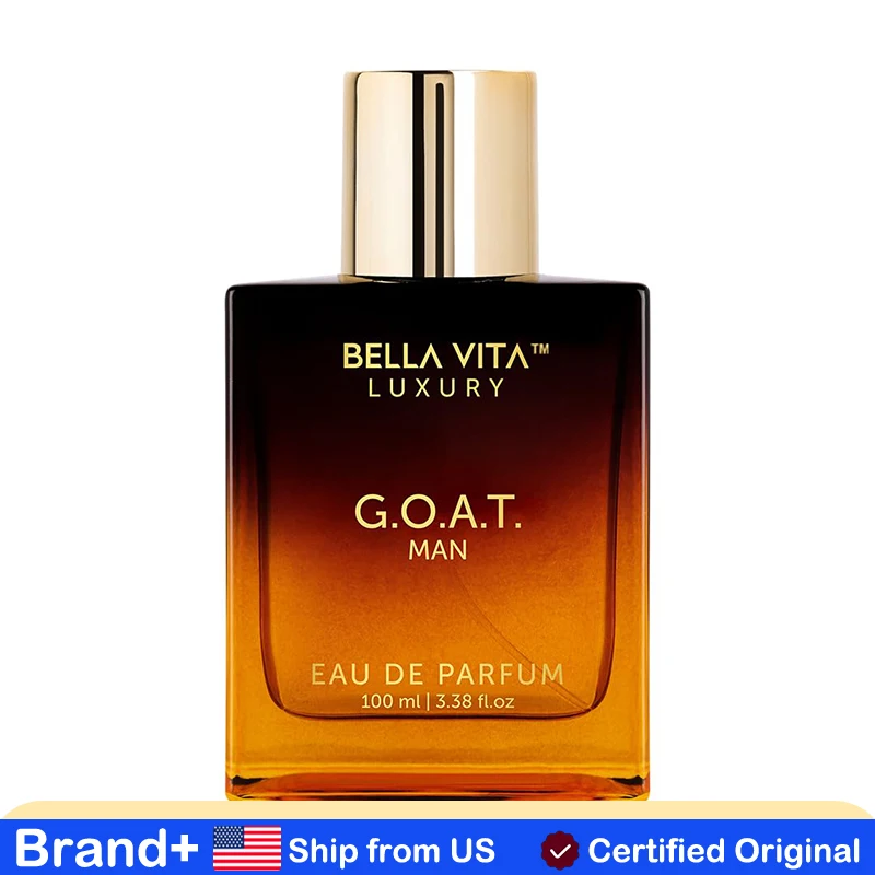 

BellaVita Luxury G.O.A.T. Men's Eau De Parfum 3.4 Fl.oz Long Lasting Fragrance Cologne Portable Pheromone Persistence Natural