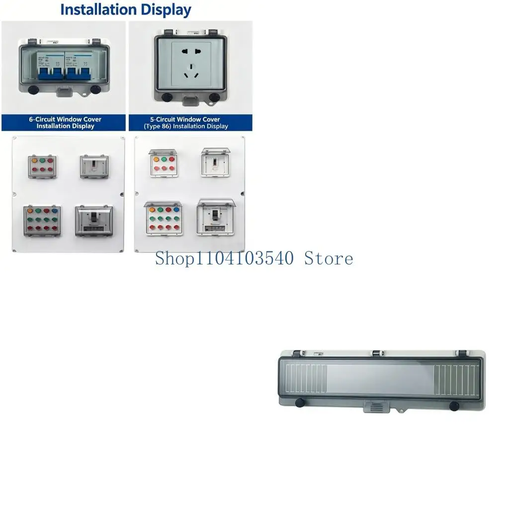 02DC Wall Mount Electrical Cover with Clear Viewing Window, Flip Open Front, Housing for Breaker Box and Access Areas