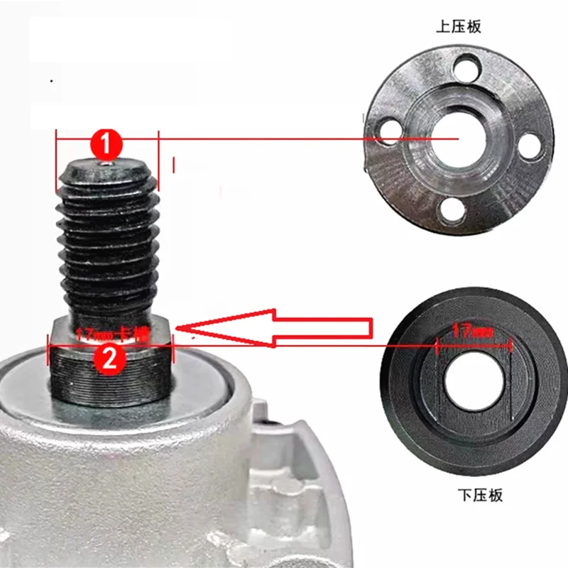 Winkelschleifer M14 auf M10 Adapter Gewindekonverter Anschlussadapter Schraubverbindungsstange Muttern Schlitz 125 150 Typ – Detail 8