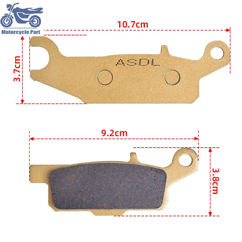 

Motorcycle Front left Brake Pads For YAMAHA YFM700 YFM 700 FWAD Grizzly EPS YFM550 YFM 550 2011-2014 YFM250 RX/RY Raptor 08-14