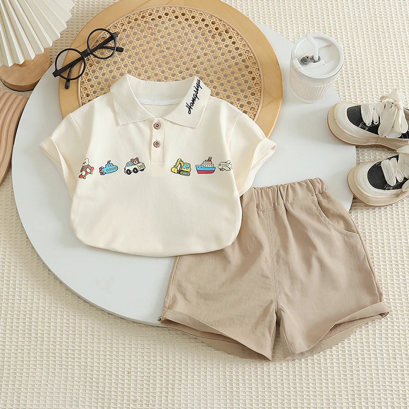 New Summer Kids Boy's Clothes Suits Children Cotton T Shirt Shorts 2Pcs/Set Toddler Baby Costume Casual Tracksuits 0-5 Years