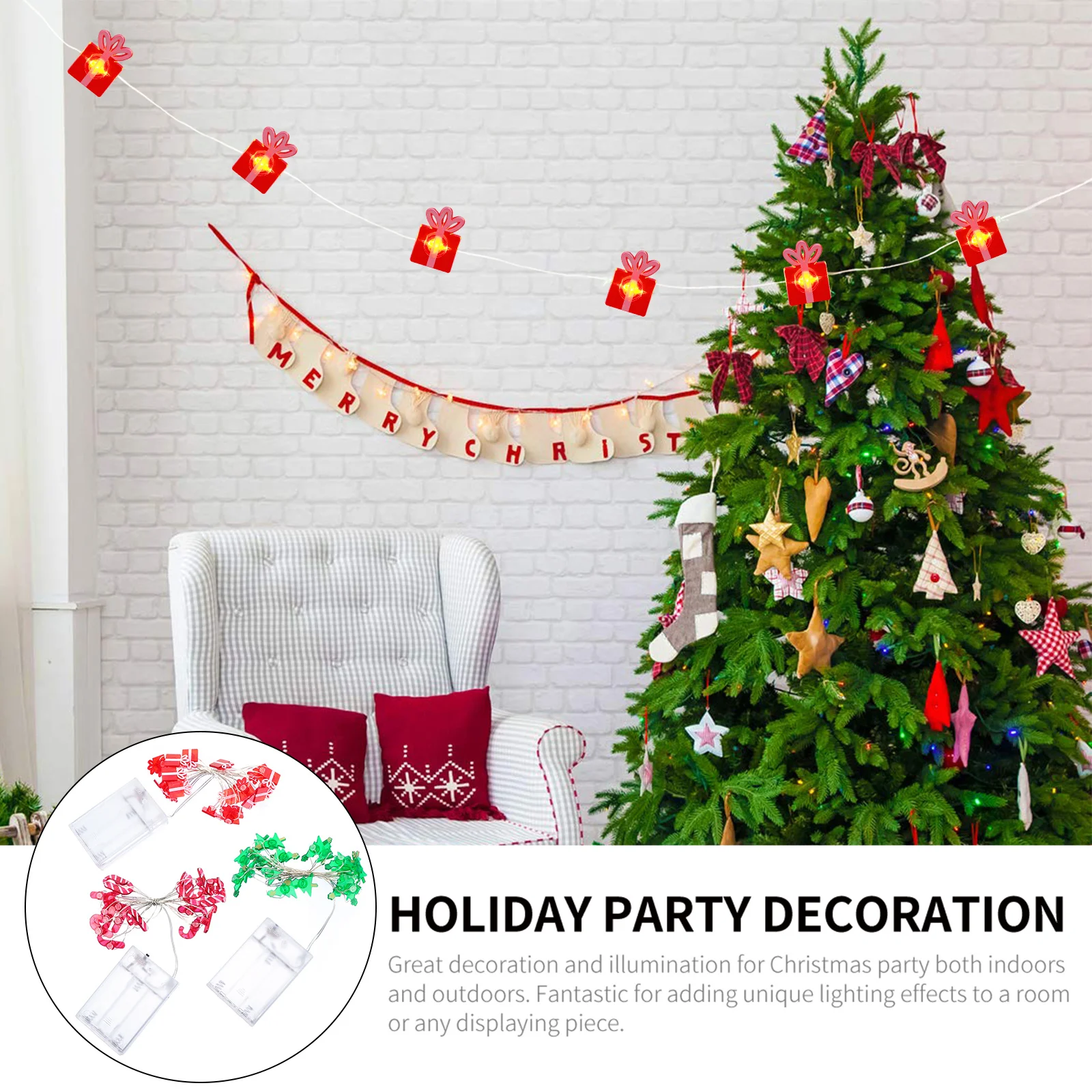 3 قطعة 20-Light سلسلة أسلاك نحاسية أضواء عيد الميلاد موضوع مصابيح LED الزخرفية للاحتفال بالحفلات حديقة عرض عطلة المنزل